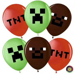 ВВ 12"/30см Пиксели, Ассорти, Пастель, 2 ст./25 шт./(Малайзия)