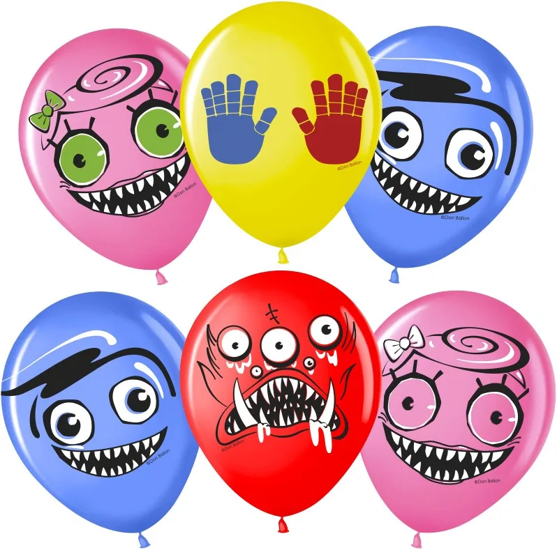 ВВ 12"/30см Зубастики, Ассорти, пастель, 1 ст, 25 шт./(Малайзия)