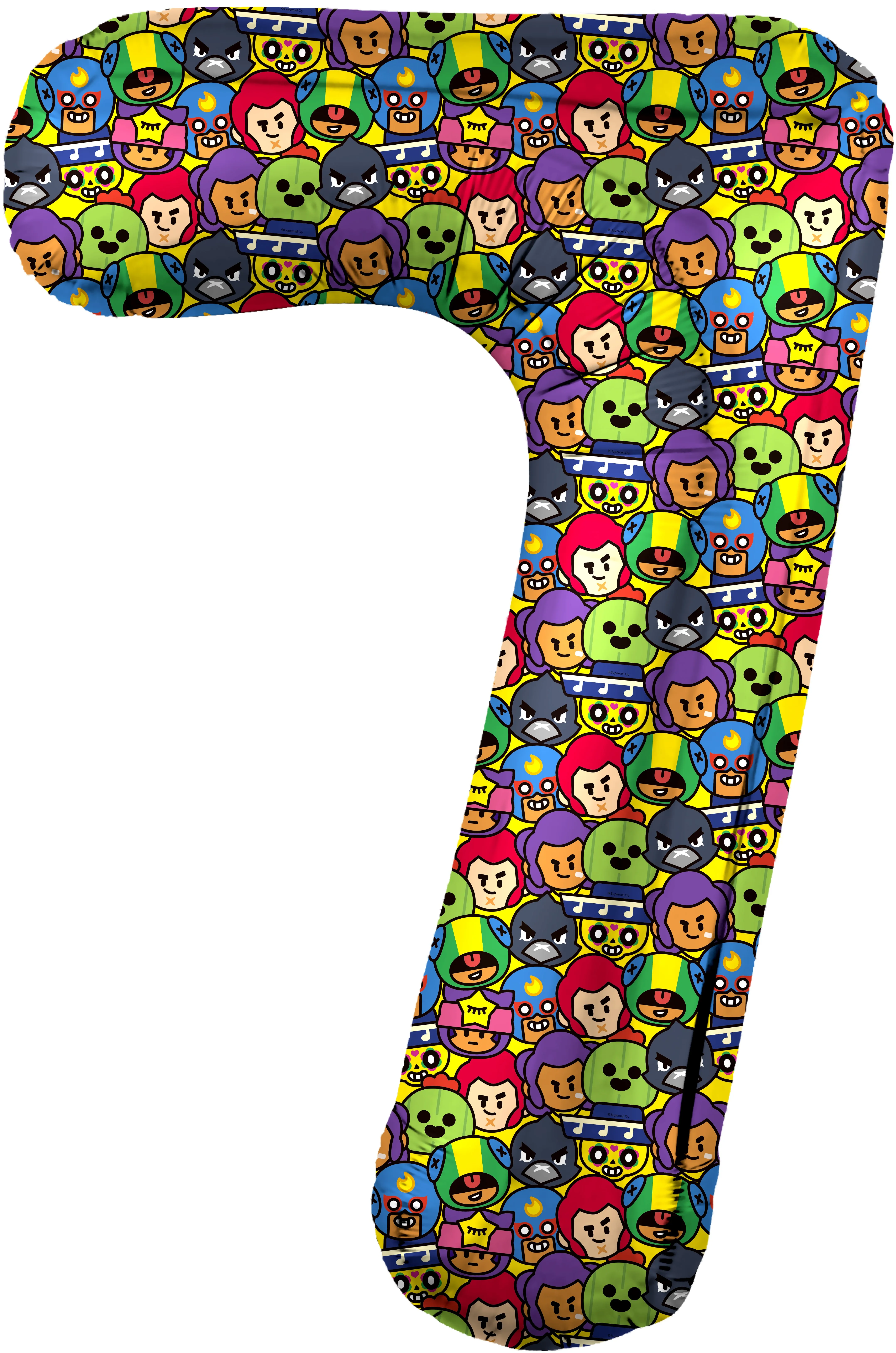 F 34"/86см Цифра, 7 Бравл Старс, 1 шт. в упак.  (Китай)