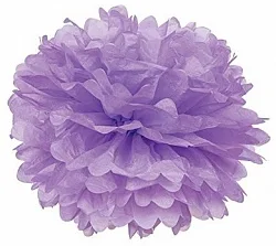 Бумажный помпон Сиреневый, 40 см