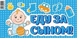 Наклейки "Еду за сыном!" №2 200*400мм