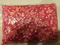 Полубусины "Капля" 5*8 мм. красные / уп. 100 шт.