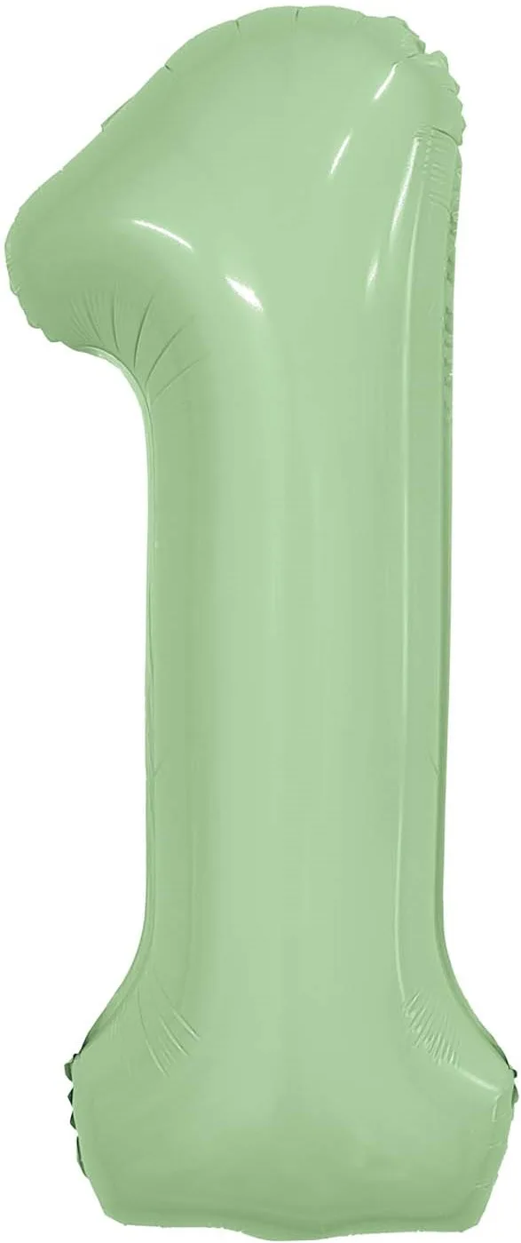 Р 40"/102см Цифра "1" Slim, Олива, / 1 шт / (Россия)