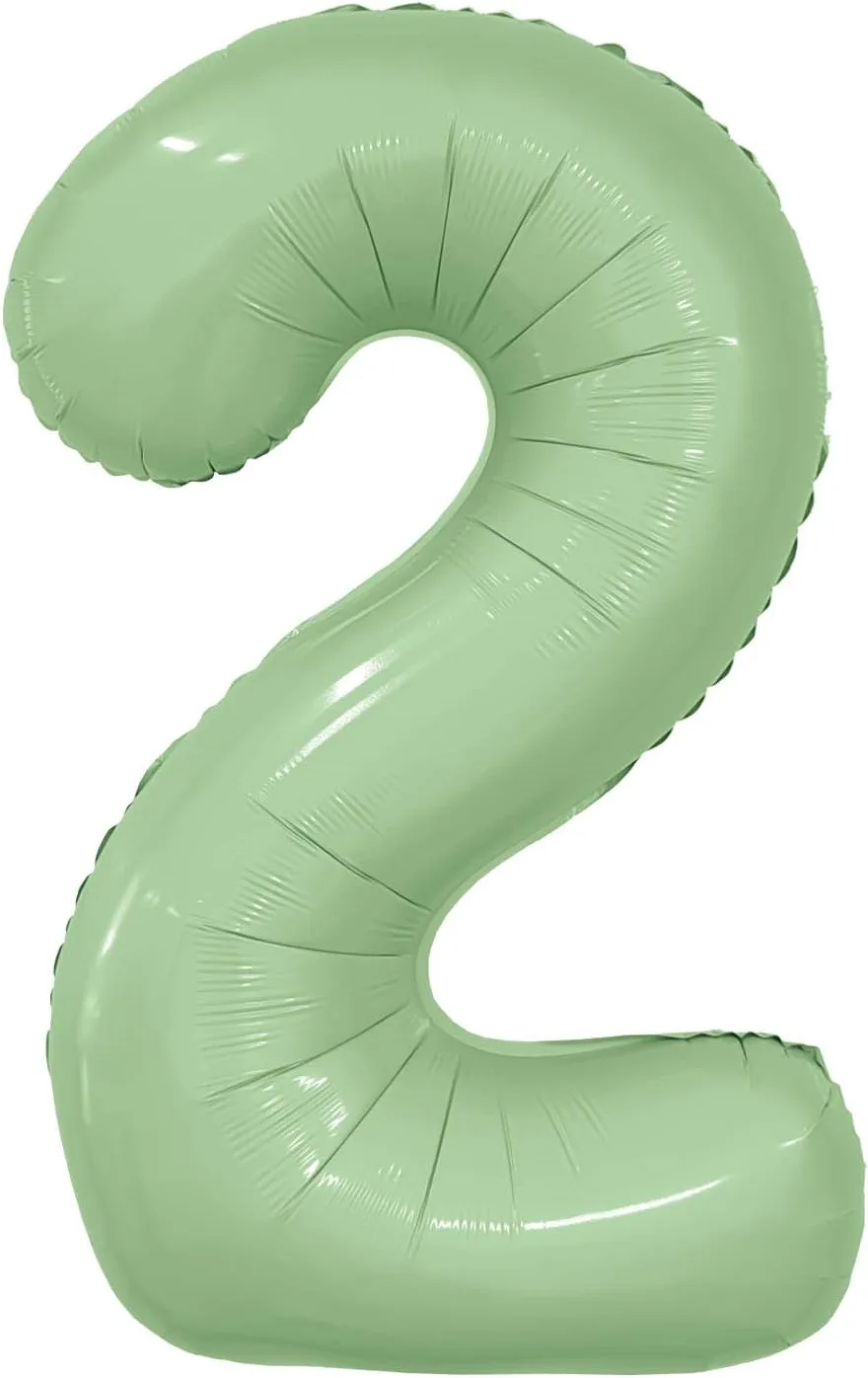 Р 40"/102см Цифра "2" Slim, Олива, / 1 шт / (Россия)