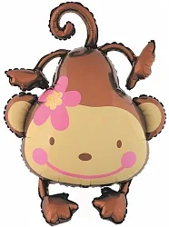 47"/119см Обезьянка с цветком, 1шт./Китай