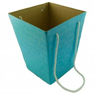 Коробка для цветов Синяя 12,5*18*22,5 см