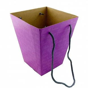 Коробка для цветов Фиолетовая 12,5*18*22,5 см