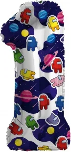 F 32"/81см Цифра, 1 Космонавтики, 1 шт. в упак.  (Китай)