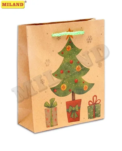 Пакет подарочный Елочка-красавица (S KRAFT) 16 х 18 х 7