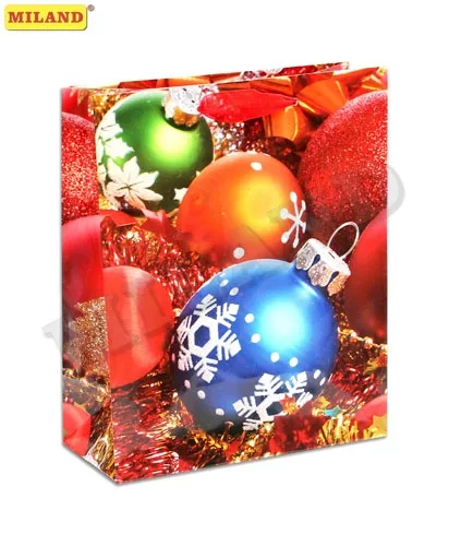 Пакет подарочный  В ожидании праздника (М-ламинация+глиттер) 18 х 23 х 10