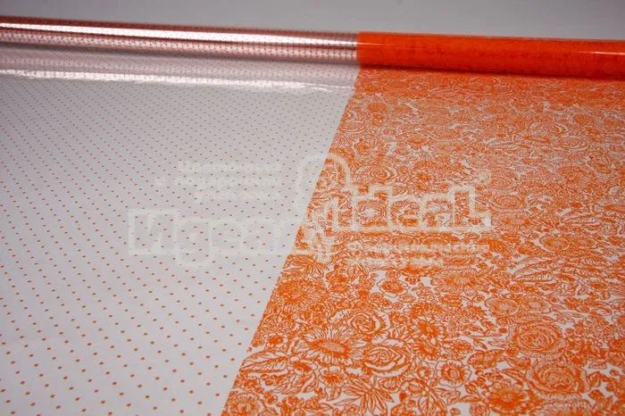 Пленка в рулоне цветная 80см х 0,24кг. Вернисаж&точка (оранжевый)