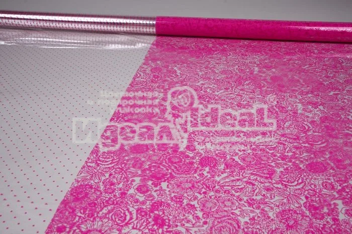 Пленка в рулоне цветная 80см х 0,24кг. Вернисаж&точка (малина)