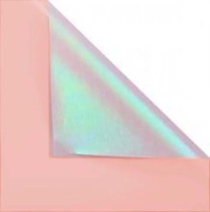 Пленка матовая двухсторонняя с мерцанием Персиковая 60*60/20 шт.