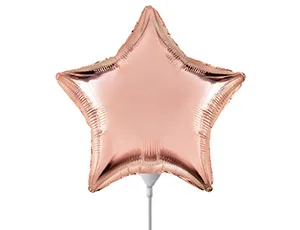 И 9"/23см Звезда Розовое золото / 1 шт / (Испания)