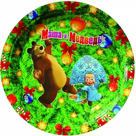 Тарелка "Новый год" 18см. / уп. 6 шт.