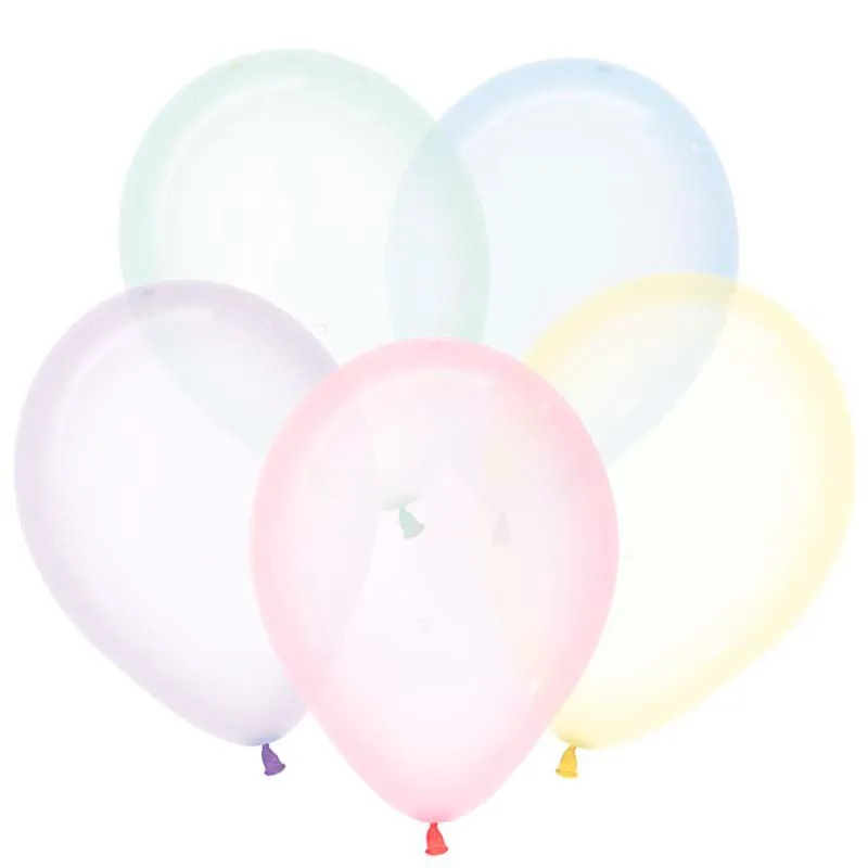 S Кристал 12"/30см  Пастельный Ассорти / Assorted / 100 шт. / (Колумбия)