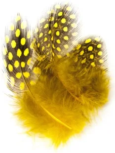 Перья Жемчужные, Желтый, 80 шт.