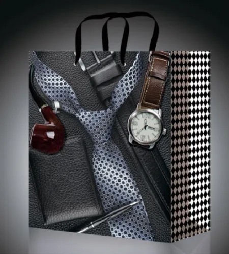 OPTIMA Пакет подарочный Часы, трубка, галстук (М) 18 х 23 х 10