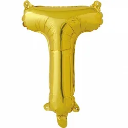F 16"/41см Буква Т , Золото, 1 шт. (Китай)