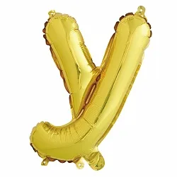 F 16"/41см Буква У , Золото, 1 шт. (Китай)