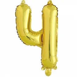 F 16"/41см Буква Ч , Золото, 1 шт. (Китай)