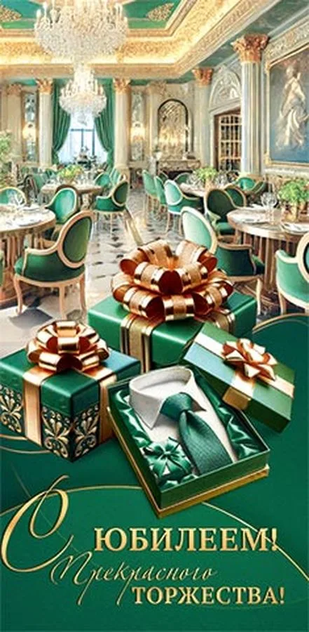 Конверт С Юбилеем! торжественный зал (5 шт.)