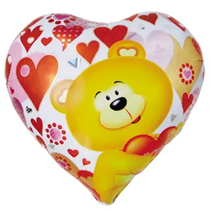 F 18"/46см Сердце Мишка с сердцем / 1 шт./ (Китай)