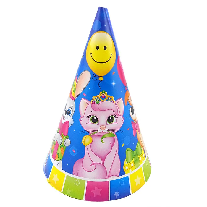 Колпаки "Милые зверята" / набор 6 шт./