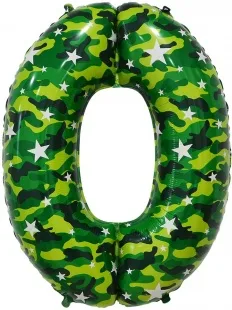 F (34''/86 см) Цифра, 0, Камуфляж, в упаковке 1 шт. (Китай)