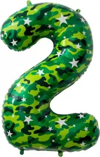 F (34''/86 см) Цифра, 2, Камуфляж, в упаковке 1 шт. (Китай)