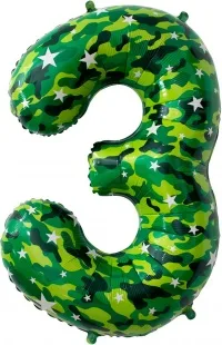 F (34''/86 см) Цифра, 3, Камуфляж, в упаковке 1 шт. (Китай)
