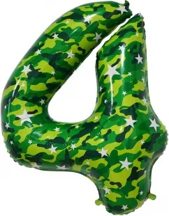 F (34''/86 см) Цифра, 4, Камуфляж, в упаковке 1 шт. (Китай)