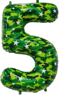 F (34''/86 см) Цифра, 5, Камуфляж, в упаковке 1 шт. (Китай)
