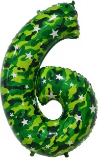 F (34''/86 см) Цифра, 6, Камуфляж, в упаковке 1 шт. (Китай)