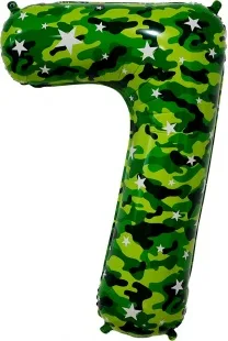 F (34''/86 см) Цифра, 7, Камуфляж, в упаковке 1 шт. (Китай)