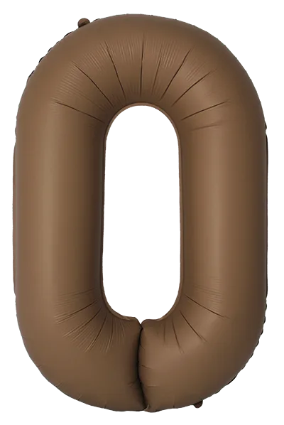 И 34"/86см Цифра, 0 Slim, Шоколад, Матовый, 1 шт. в уп. (Испания)