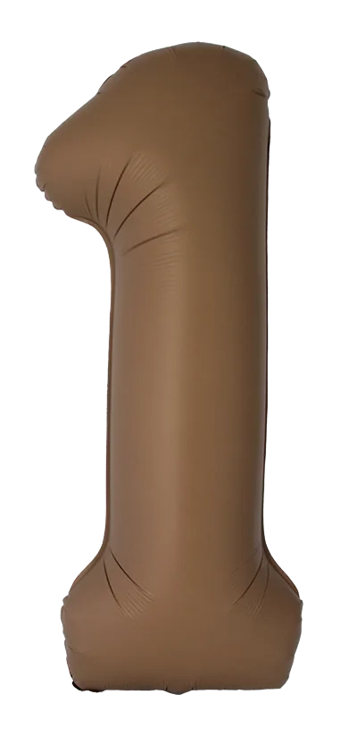 И 34"/86см Цифра, 1 Slim, Шоколад, Матовый, 1 шт. в уп. (Испания)