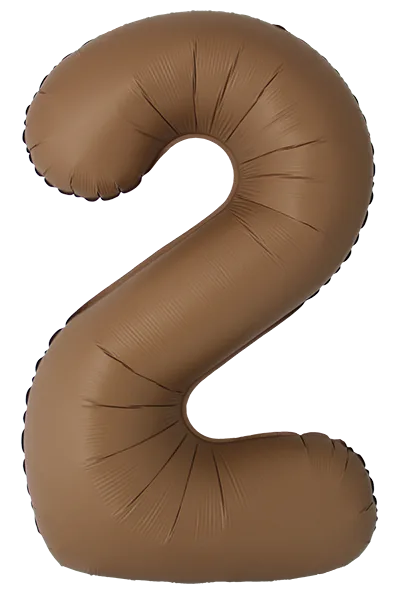 И 34"/86см  Цифра, 2 Slim, Шоколад, Матовый, 1 шт. в уп. (Испания)