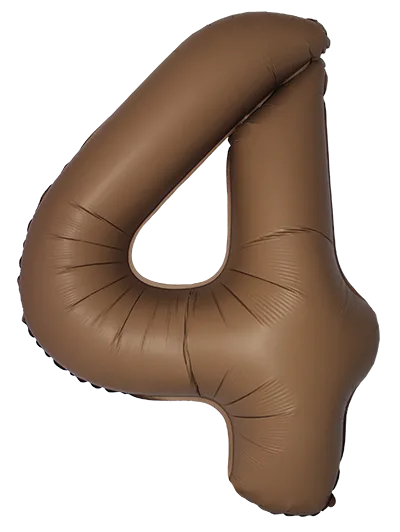 И 34"/86см Цифра, 4 Slim, Шоколад, Матовый, 1 шт. в уп. (Испания)