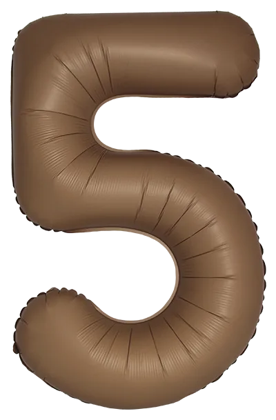 И 34"/86см Цифра, 5 Slim, Шоколад, Матовый, 1 шт. в уп. (Испания)