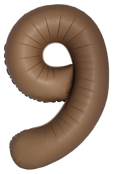 И 34"/86см Цифра, 9 Slim, Шоколад, Матовый, 1 шт. в уп. (Испания)