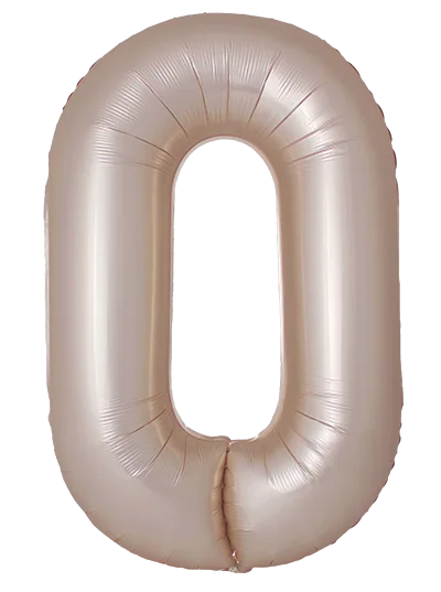 И 34"/86см Цифра, 0 Slim, Звездное Золото, Матовый, 1 шт. в уп. (Испания)