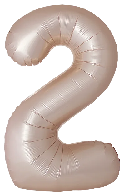 И 34"/86см Цифра, 2 Slim, Звездное Золото, Матовый, 1 шт. в уп. (Испания)