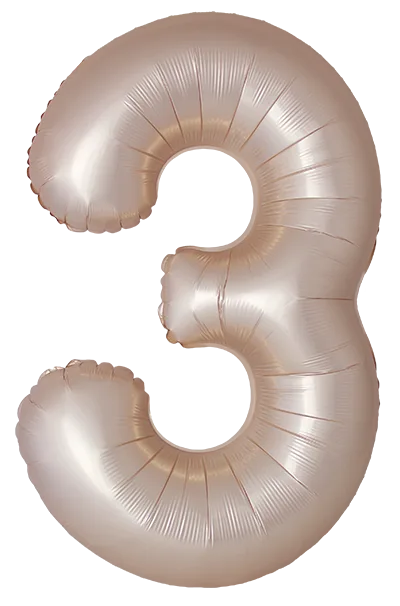 И 34"/86см Цифра, 3 Slim, Звездное Золото, Матовый, 1 шт. в уп. (Испания)