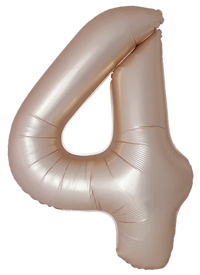 И 34"/86см Цифра, 4 Slim, Звездное Золото, Матовый, 1 шт. в уп. (Испания)