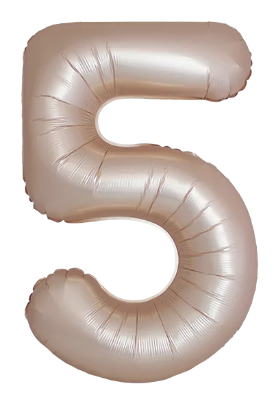 И 34"/86см Цифра, 5 Slim, Звездное Золото, Матовый, 1 шт. в уп. (Испания)