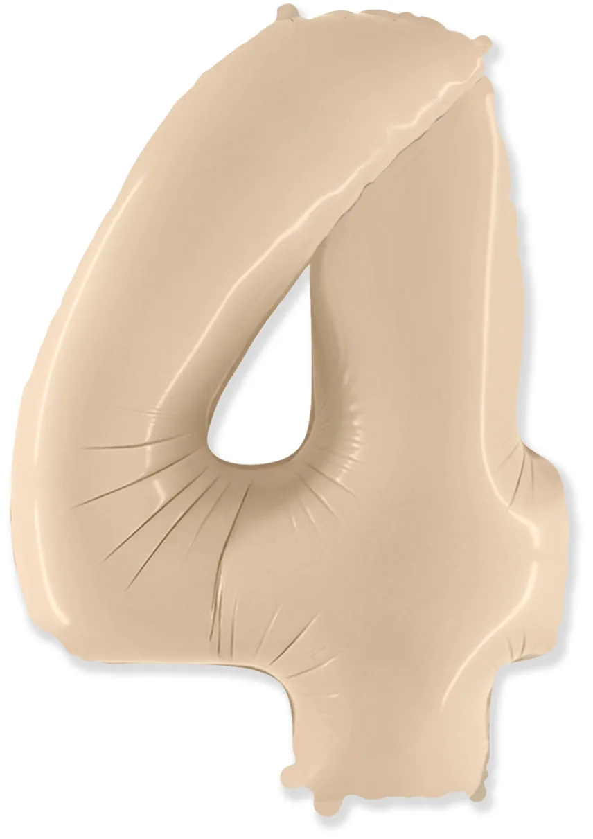 И 40"/102см Цифра, 4, Кремовый, 1 шт.  (Испания)