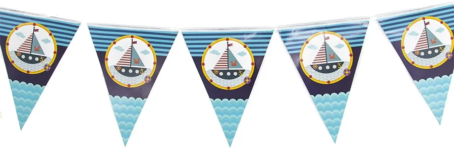 Гирлянда Флажки, Кораблик, 300 см, 1 шт.