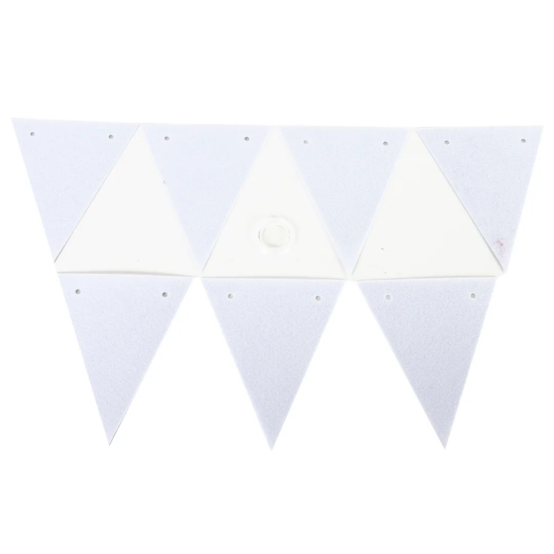 Гирлянда Флажки, из фетра, Белый, 250 см, 1 шт.