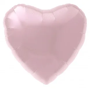 Р 18"/46см Сердце, Нежно-розовый, 1 шт.(Россия)